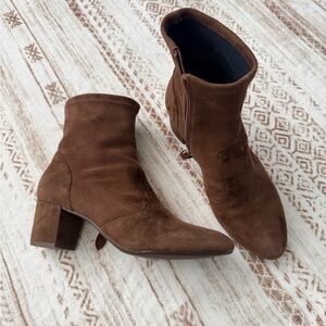 Talbots brown suede booties sz 7